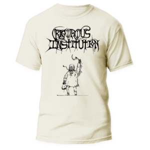 RIGOROUS INSTITUTION </br> natural raw t-shirt </br> (black print)