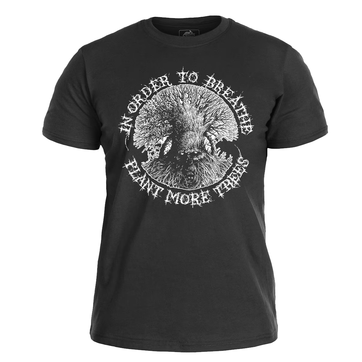 STIVART – In Order To Breathe – Plant More Trees </br> black t-shirt </br> (white print)