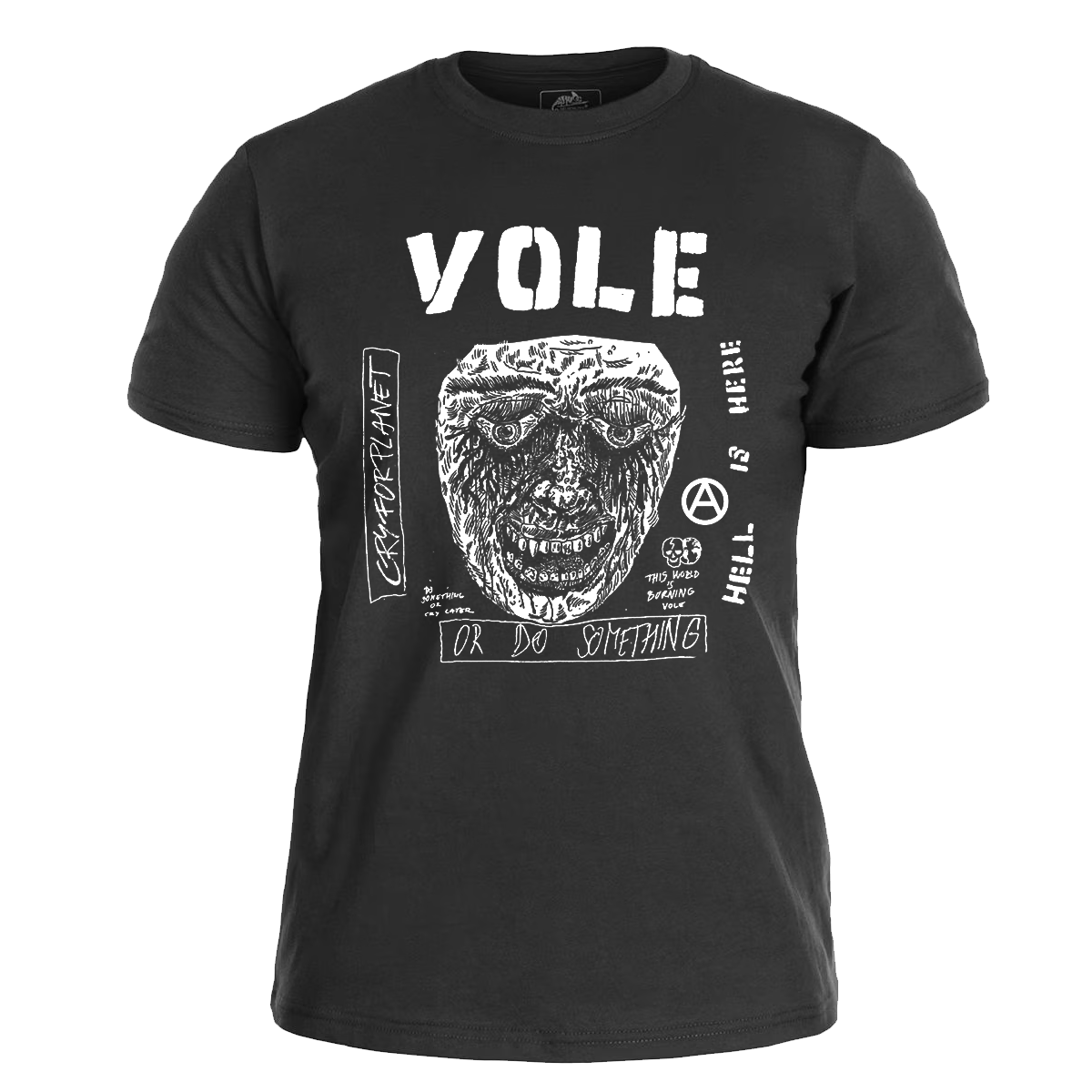 VOLE </br> black t-shirt </br> (white print)