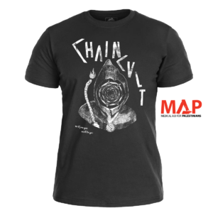 CHAIN CVLT </br> black t-shirt </br> (white print)