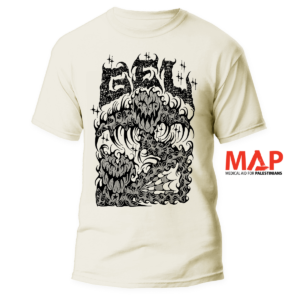 GEL </br> natural raw t-shirt </br> (black print)