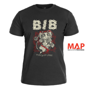 BIB - Piece Of Cake </br> black t-shirt </br> (cream/red print)