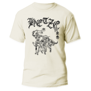 Hezte </br> natural raw t-shirt </br> (black print)