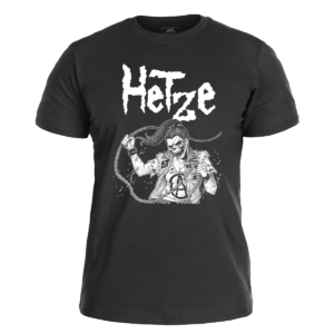 HETZE </br> black t-shirt </br> (white print)