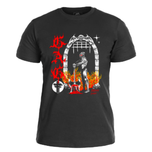 GAG - Nobody Smiles </br> black t-shirt </br> (white/red print)