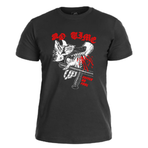 NO TIME - Suffer No Fool (Dog) </br> black t-shirt </br> (white/red print)