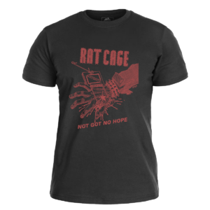 RAT CAGE </br>- Not Got No Hope </br> black t-shirt </br> (red print)