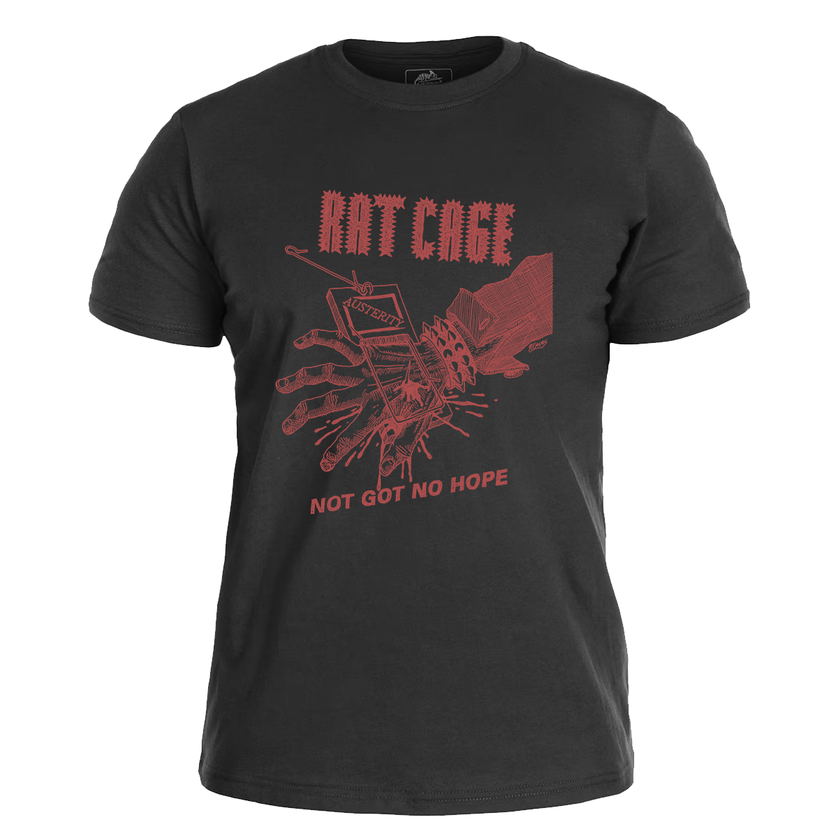 RAT CAGE </br>- Not Got No Hope </br> black t-shirt </br> (red print)