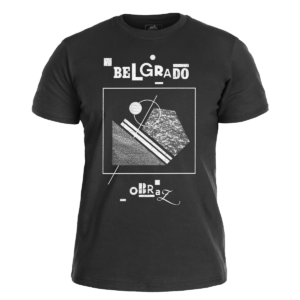 BELGRADO </br> black t-shirt </br> (white print)