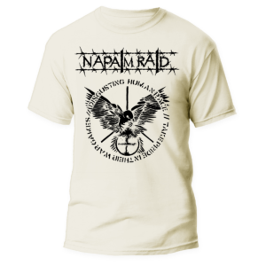 NAPALM RAID – Disgusting </br> natural raw t-shirt </br> (black print)
