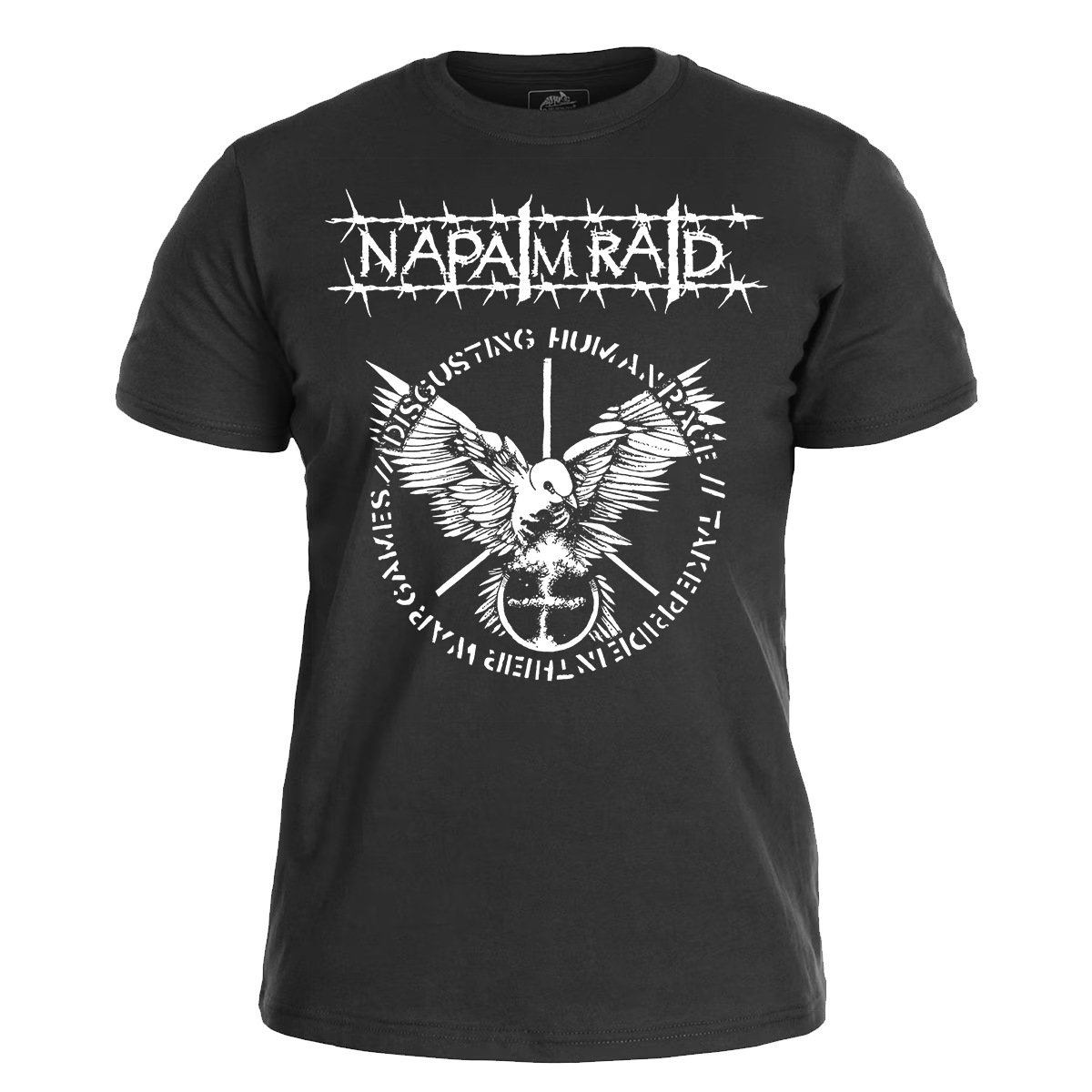 NAPALM RAID - Disgusting </br> black t-shirt </br> (white print)
