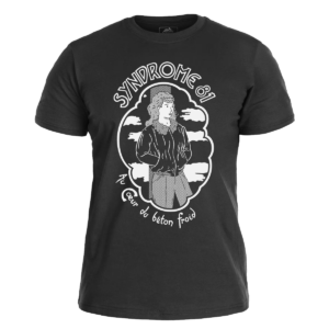 SYNDROME 81 </br> black t-shirt </br> (white print)