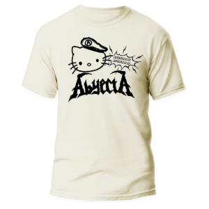 ABYECTA - Enemigos Kitty </br> natural raw t-shirt </br> (black print)