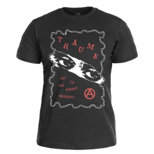 TRÄUME </br> black t-shirt </br> (white/red print)