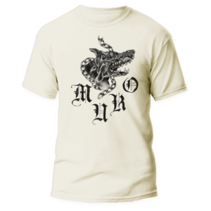 MURO - Dog </br> natural raw t-shirt </br> (black print)