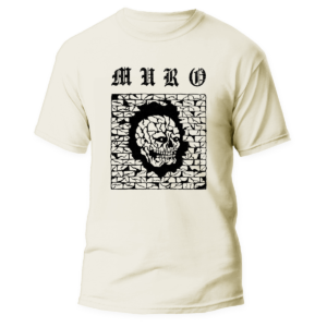 MURO - Skull Wall </br> natural raw t-shirt </br> (black print)
