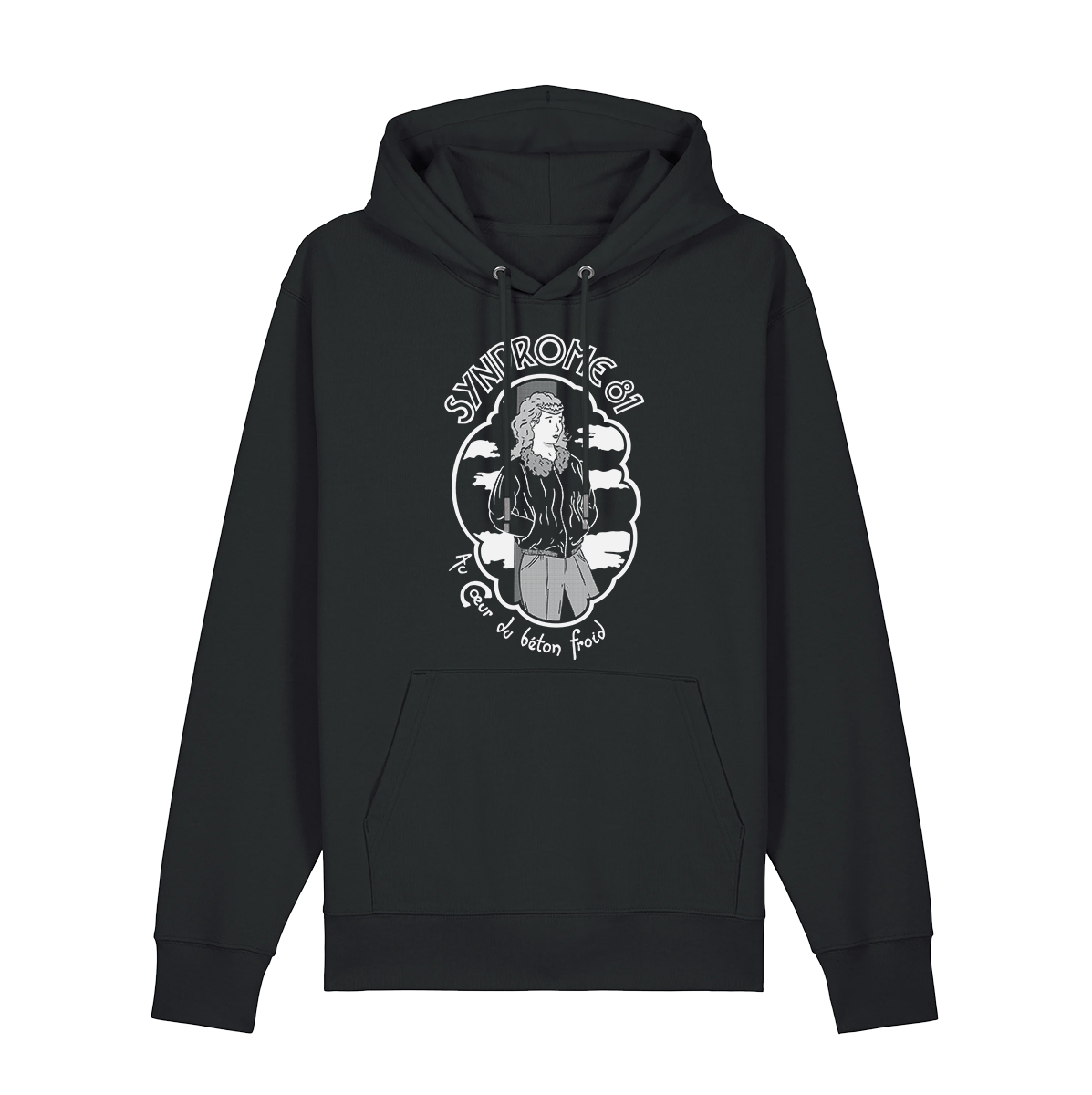 SYNDROME 81 </br> black hoodie </br> (white print)