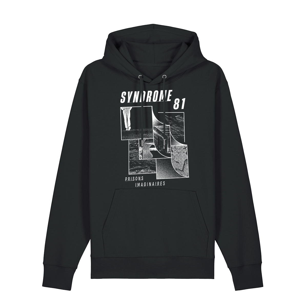SYNDROME 81 </br>- Prisons Imaginaires </br> black hoodie </br> (white print)