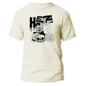 HEZ </br> natural raw t-shirt </br> (black print)