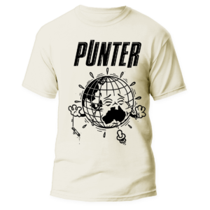PUNTER </br> natural raw t-shirt </br> (black print)