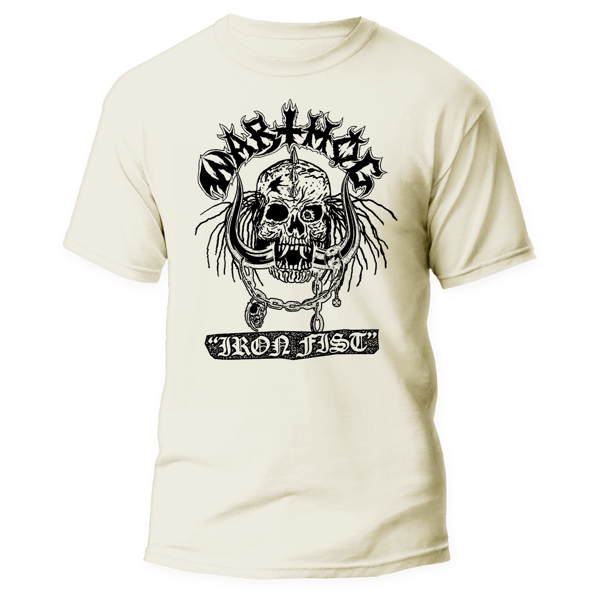 WARTHOG - Iron Fist </br> natural raw t-shirt </br> (black print)