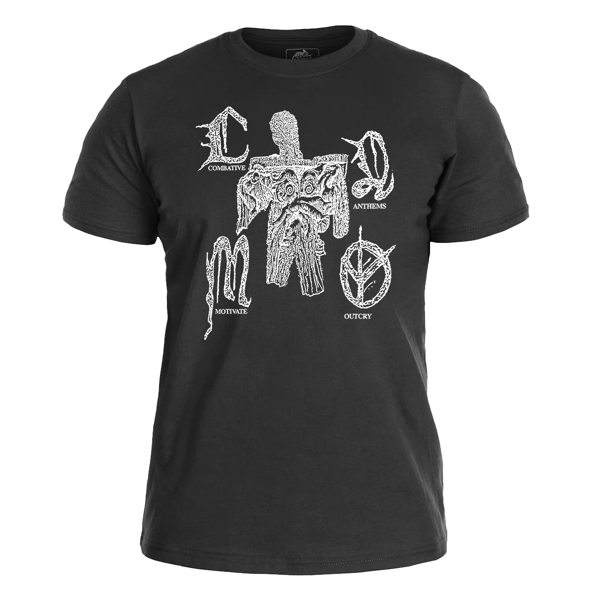 C.A.M.O. </br> black t-shirt </br> (white print)