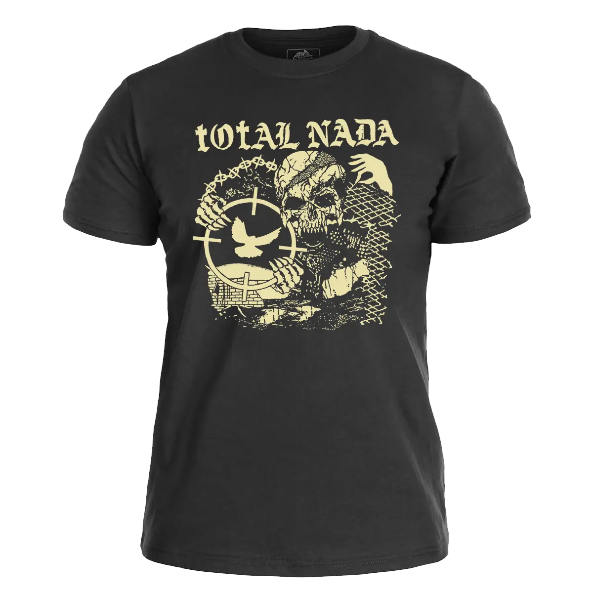 TOTAL NADA</br> black t-shirt </br> (cream print)