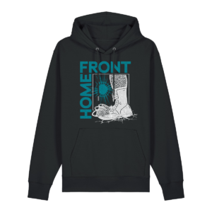 HOME FRONT </br> japan tour</br>black hoodie<br> (white/color print)