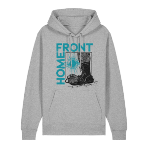 HOME FRONT </br> japan tour</br>grey hoodie<br> (black/color print)