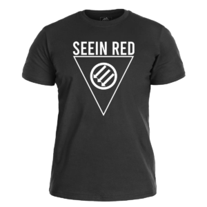Seein Red </br> black t-shirt</br> (white print)