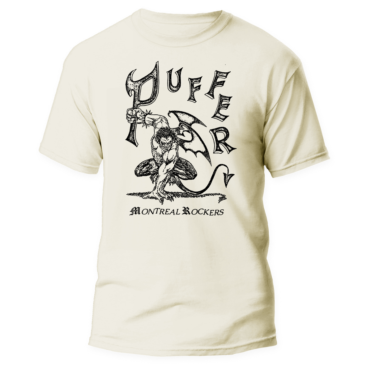 Puffer </br> natural raw t-shirt </br> montreal rockers