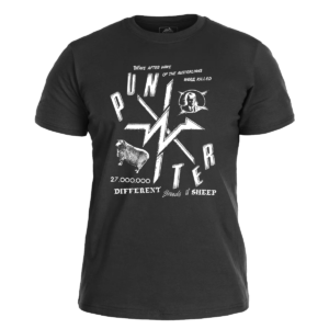 PUNTER </br> black t-shirt</br> sheep