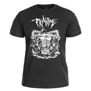 TRAUME </br> black t-shirt</br> white print - new
