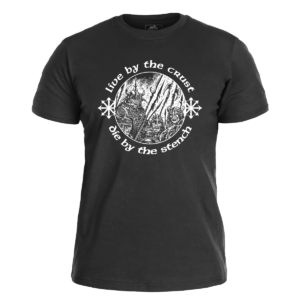 WARKRUSHER </br> black t-shirt</br>live by crust  die by stench